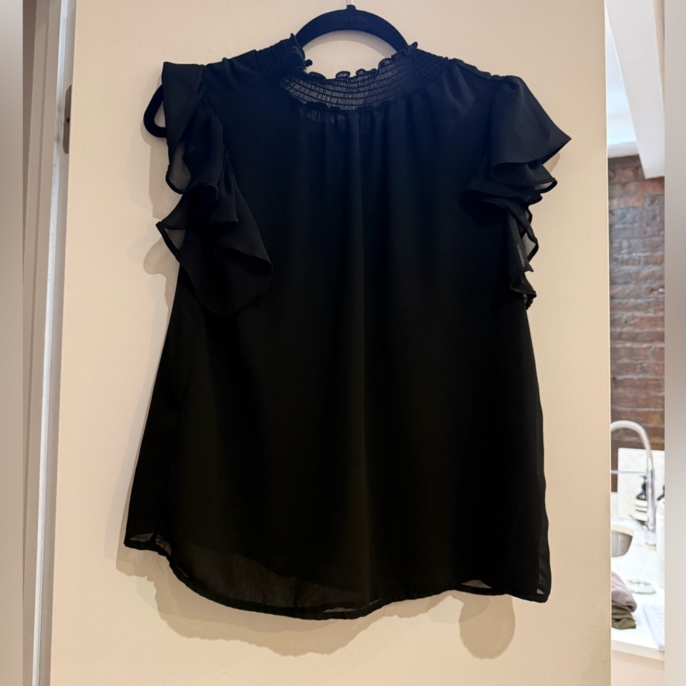 1.State Women's Pleated Sleeve Top